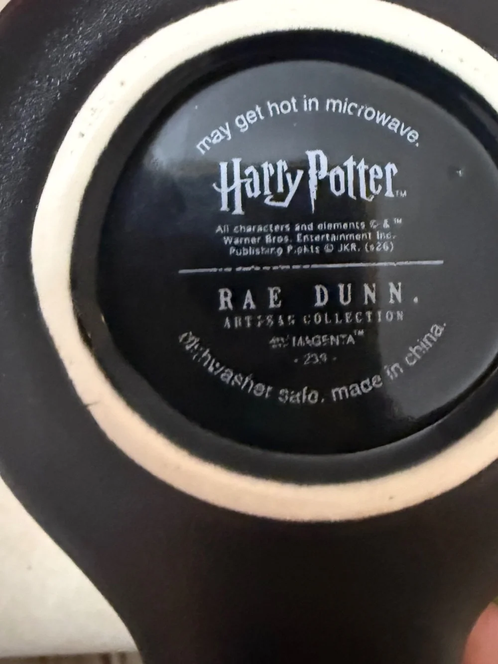 Rae Dunn Harry Potter Expecto Patronum Black Ceramic Spoon Rest Wizarding World